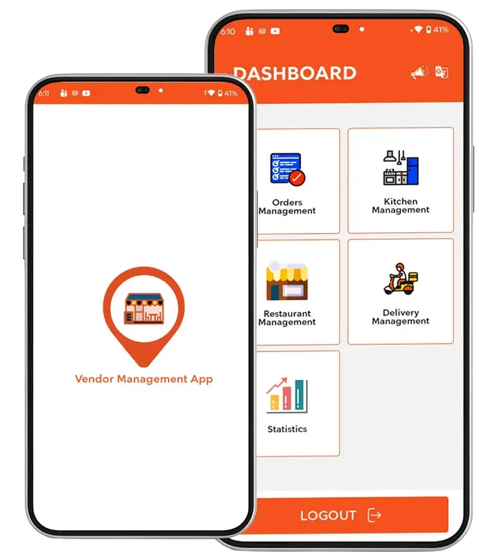 Food delivery Restaurant App panel Food delivery Restaurant App panel