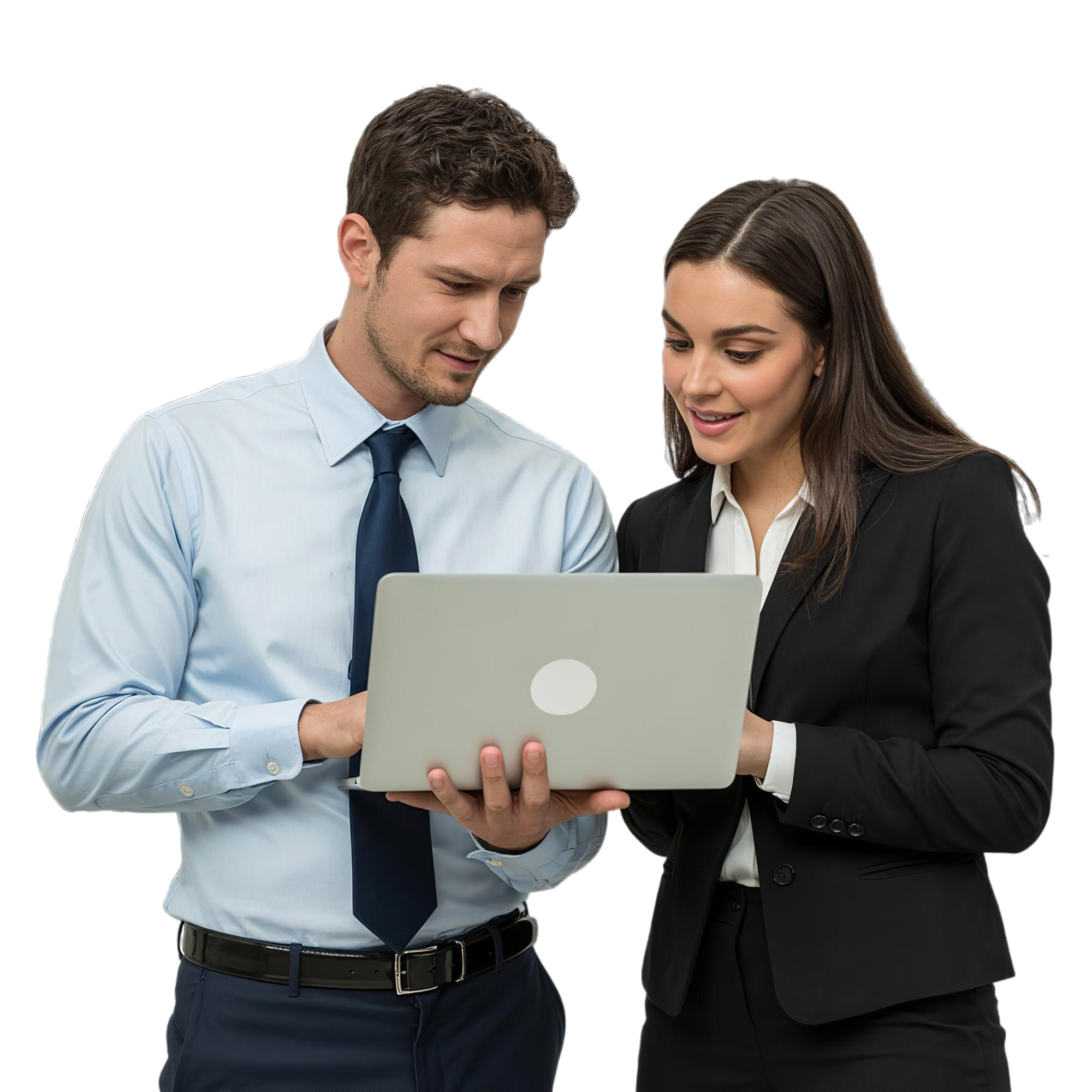 business-colleagues-collaborating-laptop-professional-setting